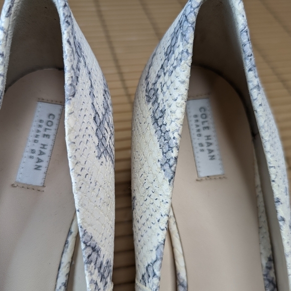 Cole Haan Womens Vesta Leather Snake Print Pointed Toe 3" Heels Shoes . Sz 9.5B. - Picture 10 of 11